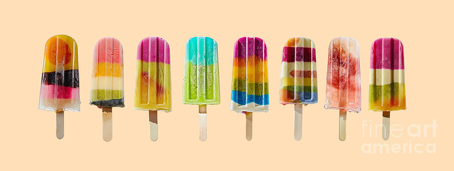 Choice of summer fruit popsicles Photograph by Delphimages Photo Creations