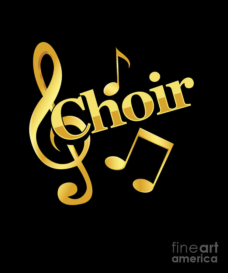 Choir Music Notes Clef Chorus Choral Music Gift Digital Art by Thomas