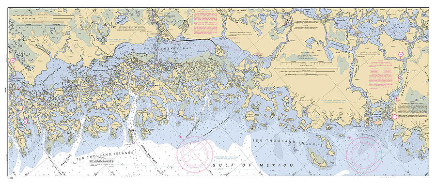 Chokoloskee Bay and Ten Thousand Islands, NOAA Chart 11430_1 Digital Art by Nautical Chartworks