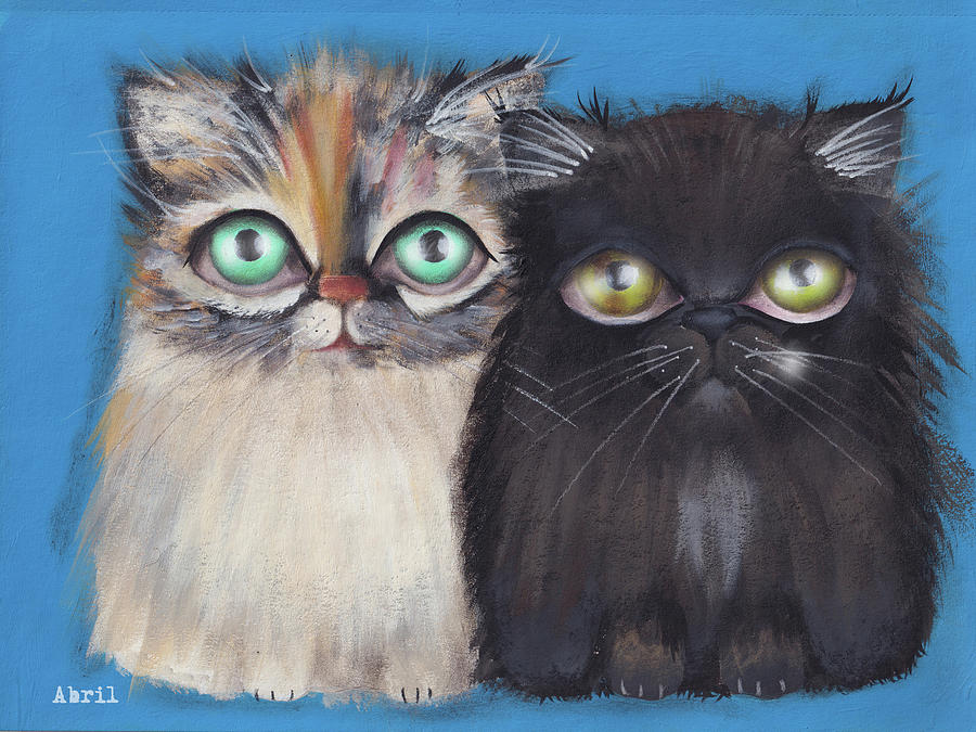 Chonky Siblings  Painting by Abril Andrade