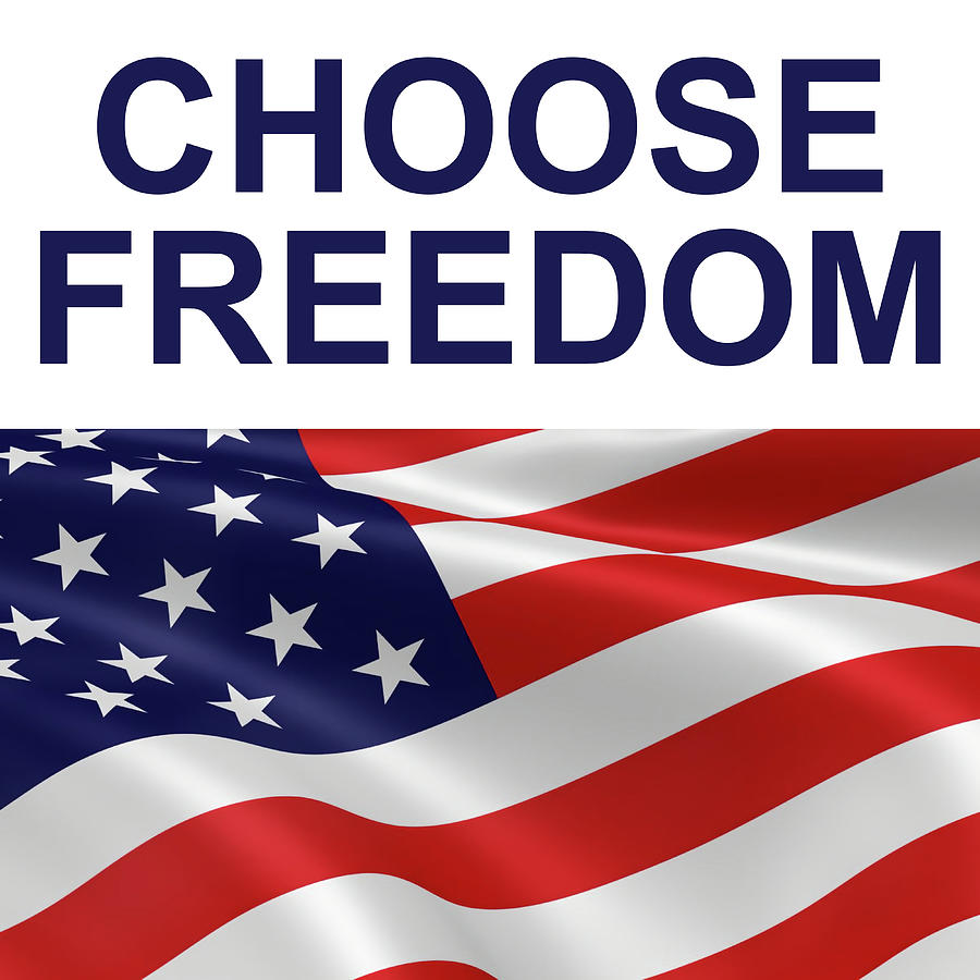 Choose Freedom USA Flag Waving Photograph by Robert Banach