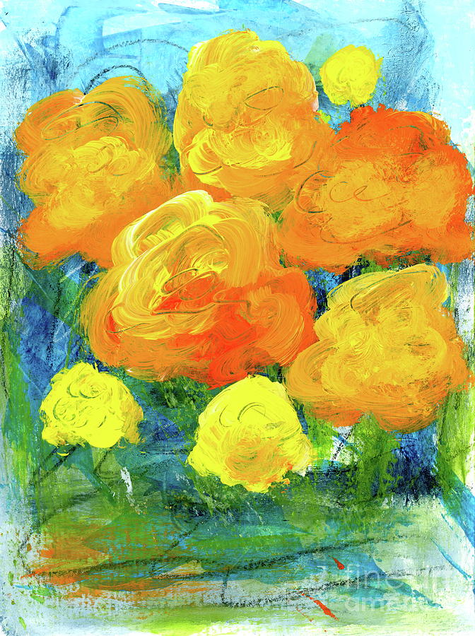 Abstract Floral Painting - Choosing Joy 1 Abstract Flowers Painting by Itaya Lightbourne Abstract Floral Painting - Choosing Joy 1 Abstract Flowers Painting by Itaya Lightbourne