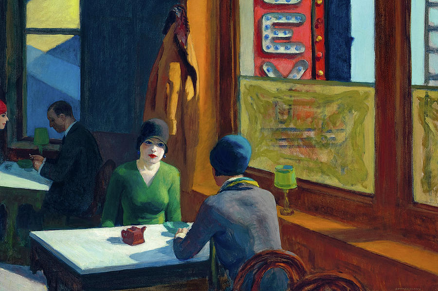 Edward Hopper Painting - Chop Suey, Restaurant by Edward Hopper
