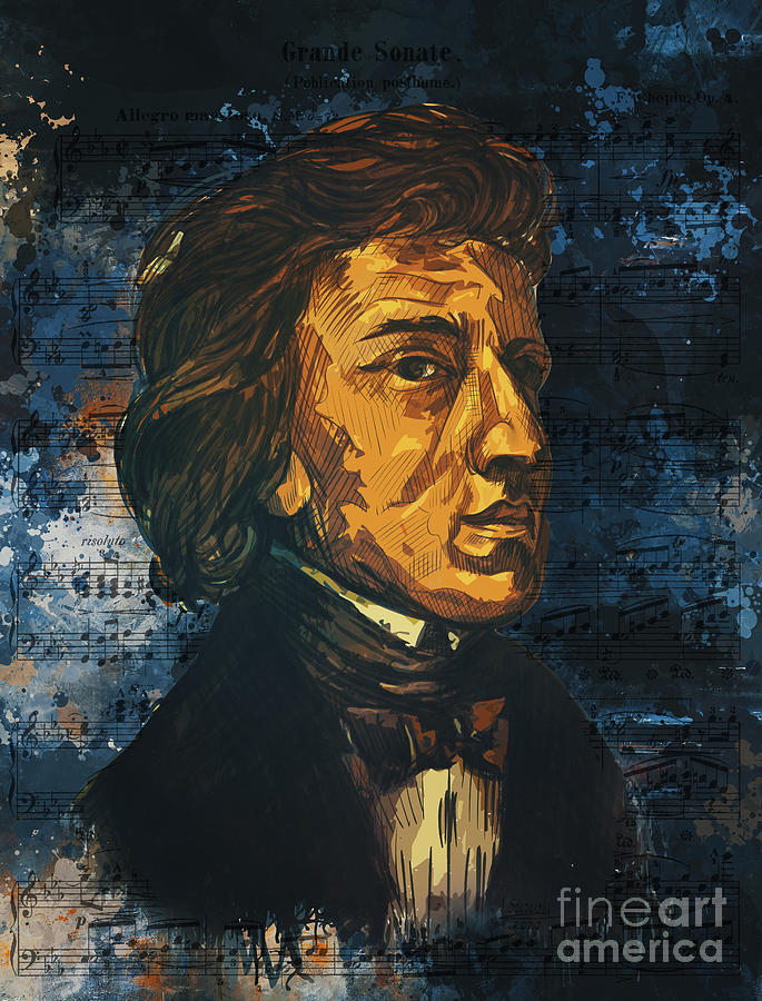 Chopin Digital Art by Andrzej Szczerski