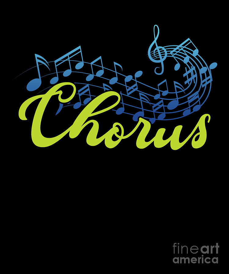 Chorus Choir Notes Conductor Choral Music Gift Digital Art by Thomas ...