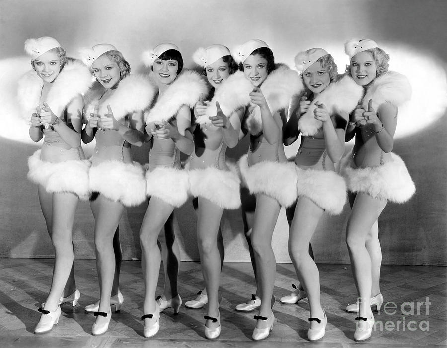 Chorus Girls 42nd Street 1933 Photograph by Sad Hill - Bizarre Los Angeles Archive
