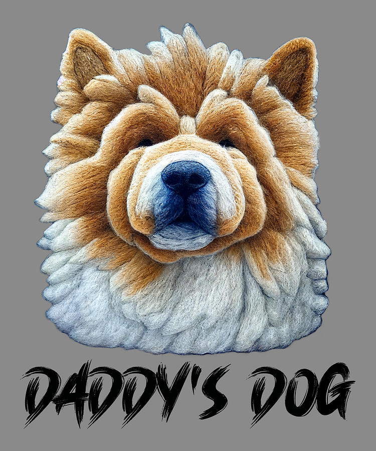 Chow Chow Daddys Dog Digital Art by Lena Owens - OLena Art Vibrant Palette Knife and Graphic Design