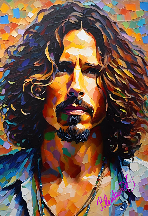 Musician Painting - Chris Cornell Acrylic  by Bleudawn7