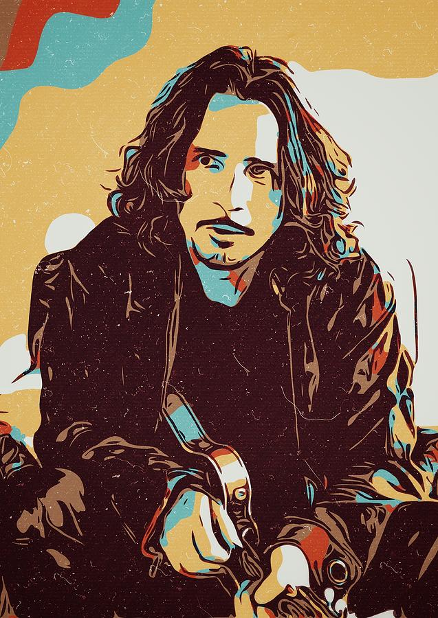 Chris Cornell Artwork Painting by Taoteching Art