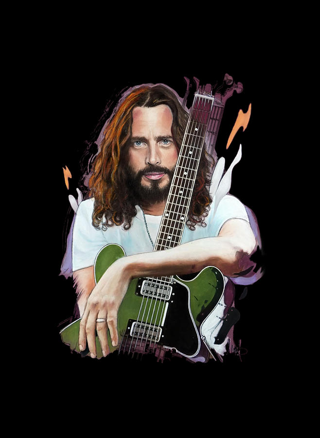 Pearl Jam Painting - Chris Cornell by Eileen Schroeder