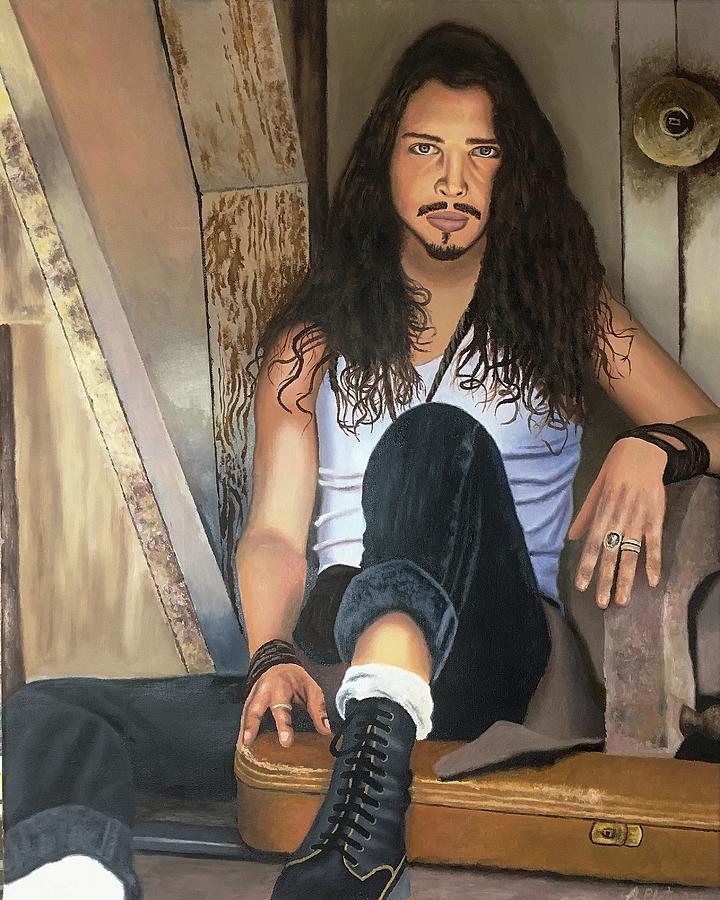 Chris Cornell Painting - Chris Cornell Portrait by Andre Platonov