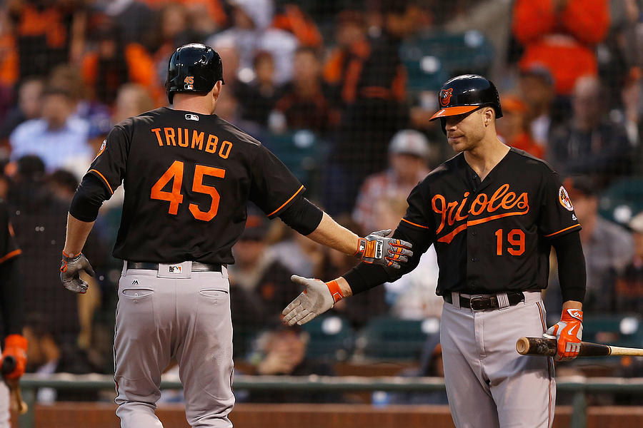 Chris Davis and Mark Trumbo Photograph by Lachlan Cunningham