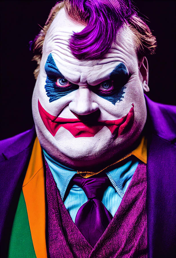 Chris  Farley  As  The  Joker  Gritty  And  Dark  Purpl  2758a1c3  7348  4fd6  B560  Fa891bd0d886 By Painting