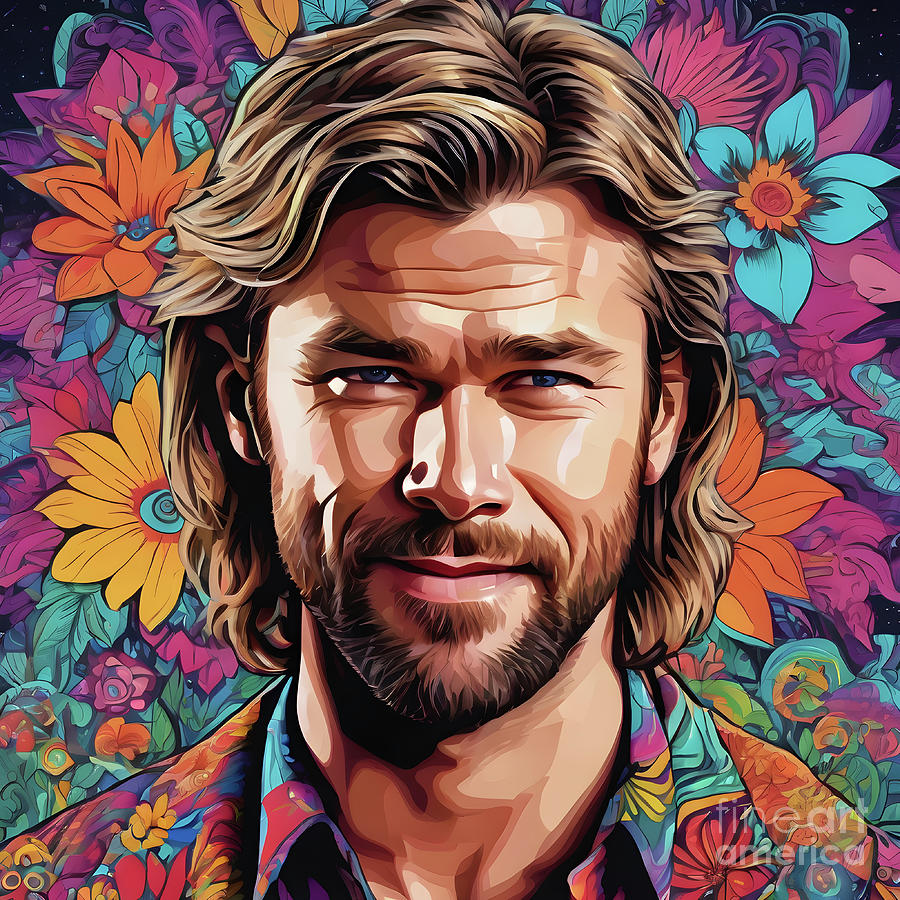 Chris Hemsworth 1 Digital Art by DSE Graphics
