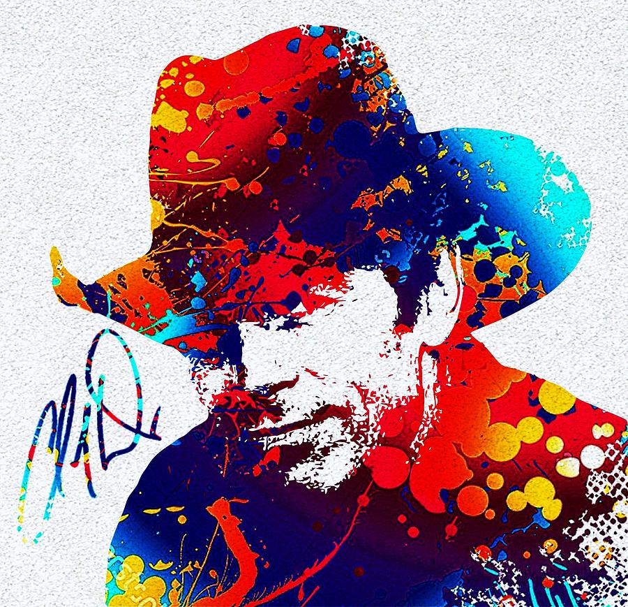 Chris LeDoux Splatter Painting Digital Art by Bob Smerecki - Fine Art ...