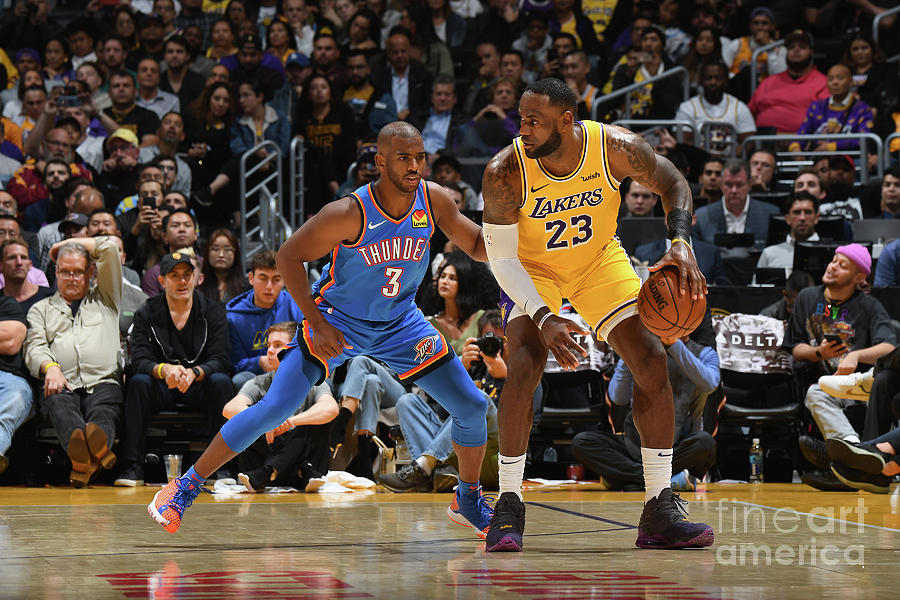 Chris Paul and Lebron James Photograph by Andrew D. Bernstein