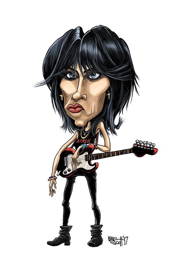 Chrissie Hynde, in color Drawing by Mike Scott
