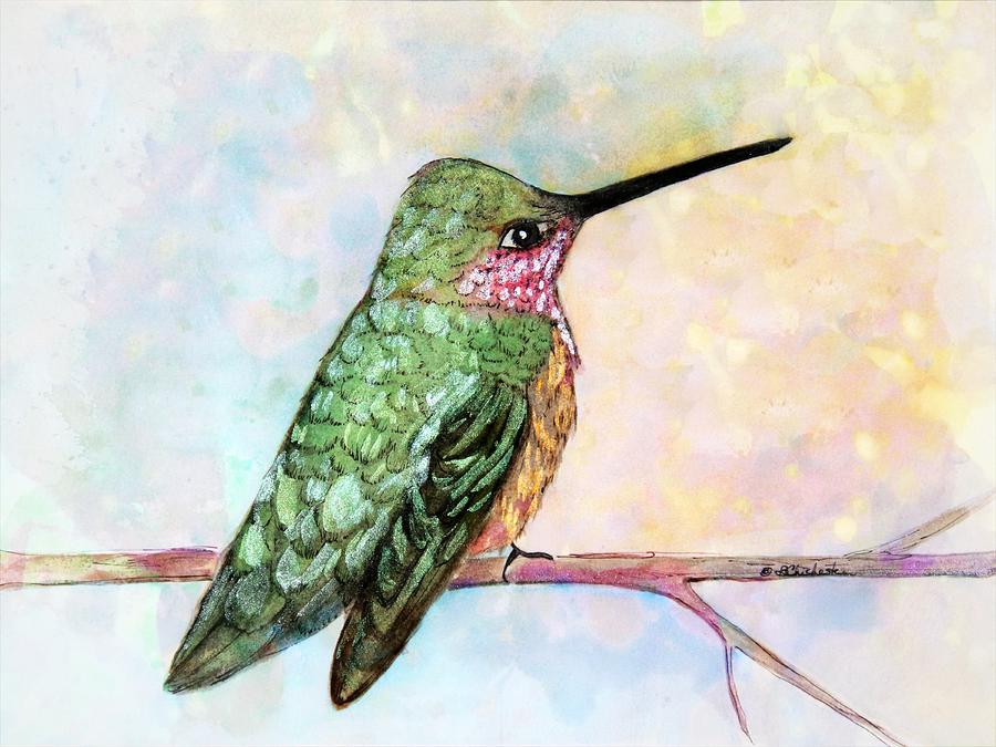 Chrissys Hummingbird Luminescence Painting by Barbara Chichester