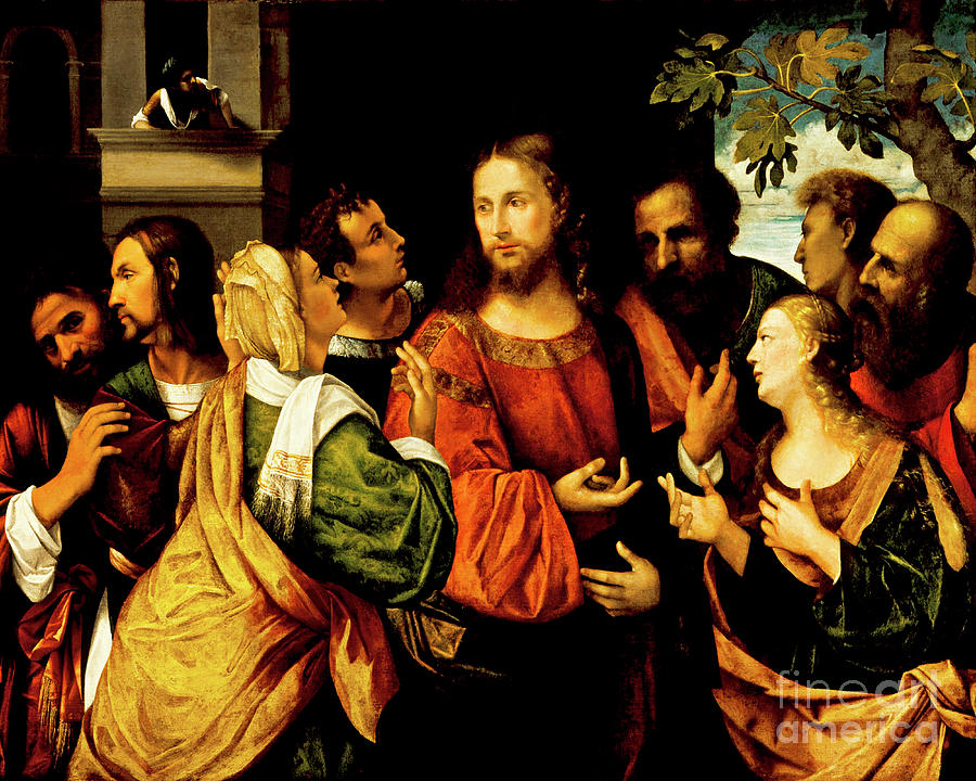 Christ and Women of Canaan - CZCWC Painting by Rocco Marconi