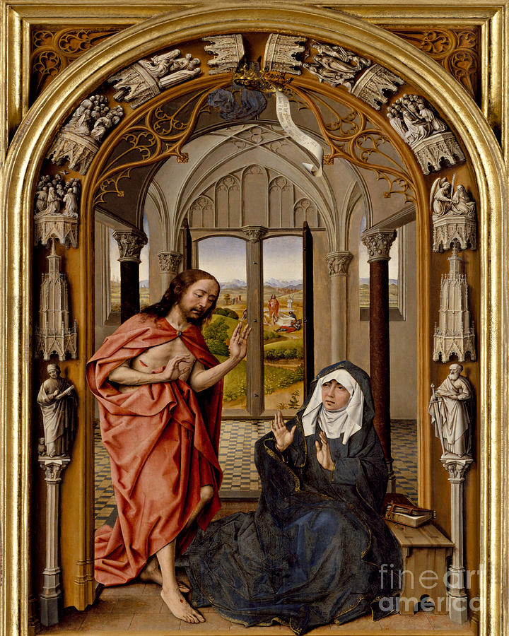Christ Appearing to His Mother - CZCHH Painting by Juan de Flandes