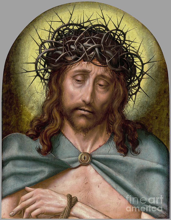 Christ As Man Of Sorrows Painting by Quentin Metsys