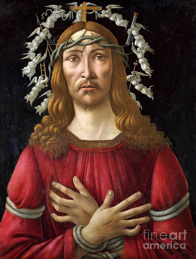 Christ as the man of sorrows Painting by Sandro Botticelli