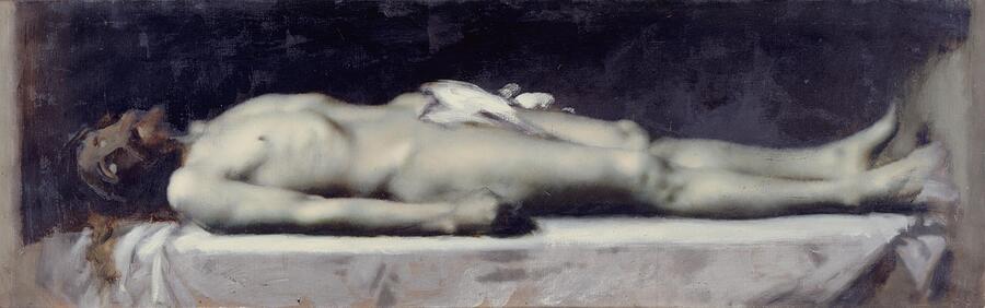 Christ au tombeau  Painting by JeanJacques Henner French