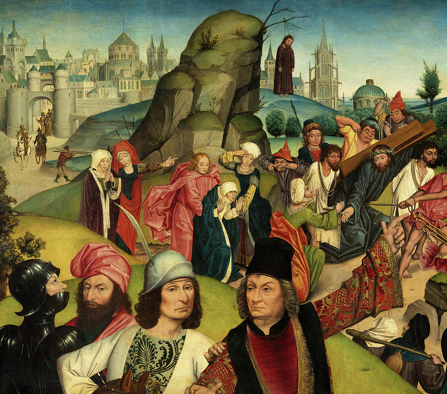 Christ bearing the Cross, 1477-1478 Painting by Derick Baegert - Fine ...