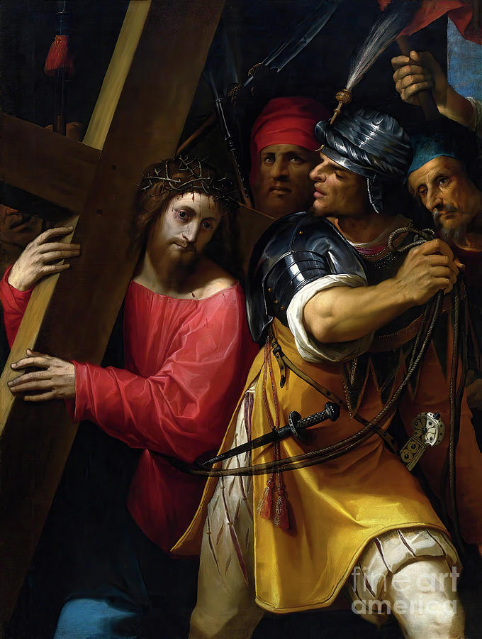 Christ Carrying The Cross by Jacopo Ligozz  Photograph by Carlos Diaz