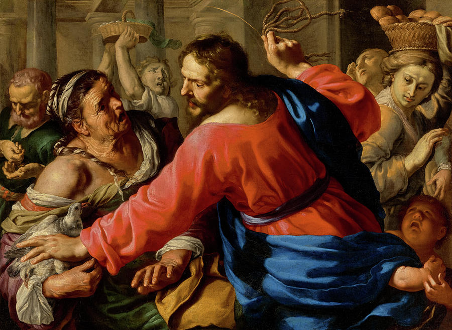 Christ Cleansing The Temple, 1655 Painting By Bernardino Mei   Pixels