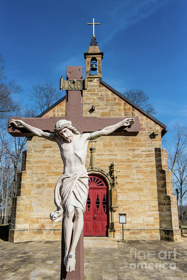 Christ Crucifix - Monte Cassino Shrine - St Meinrad - Indiana Photograph by Gary Whitton