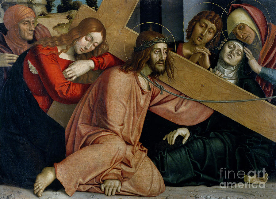 Christ Falls under the Cross Painting by Francesco Bonsignori