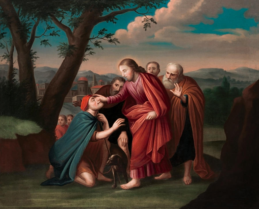Christ Healing The Blindman - Gerardus Duyckinck I Painting by War Is Hell Store