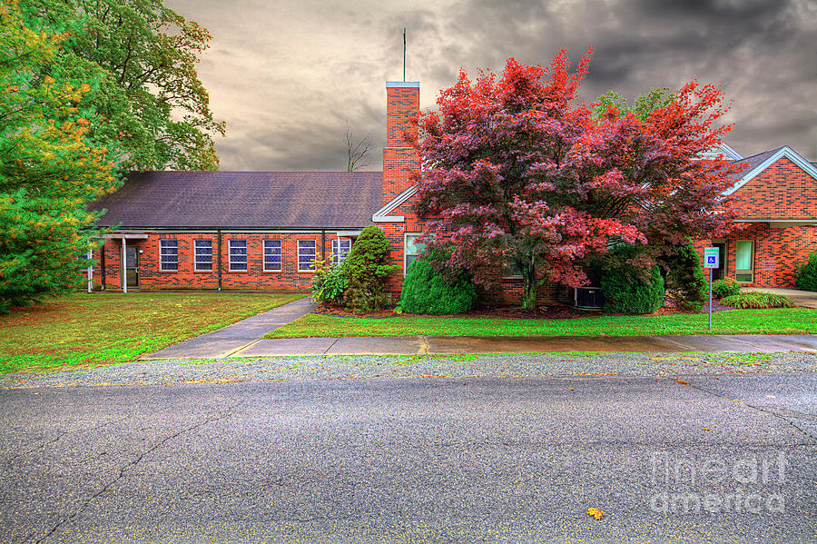 Driving Photograph - Christ Lutheran Church by Larry Braun Driving Photograph - Christ Lutheran Church by Larry Braun
