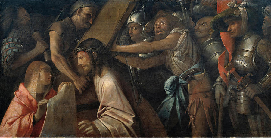 Giovanni Painting - Christ meets St  Veronica  by Giovanni Cariani