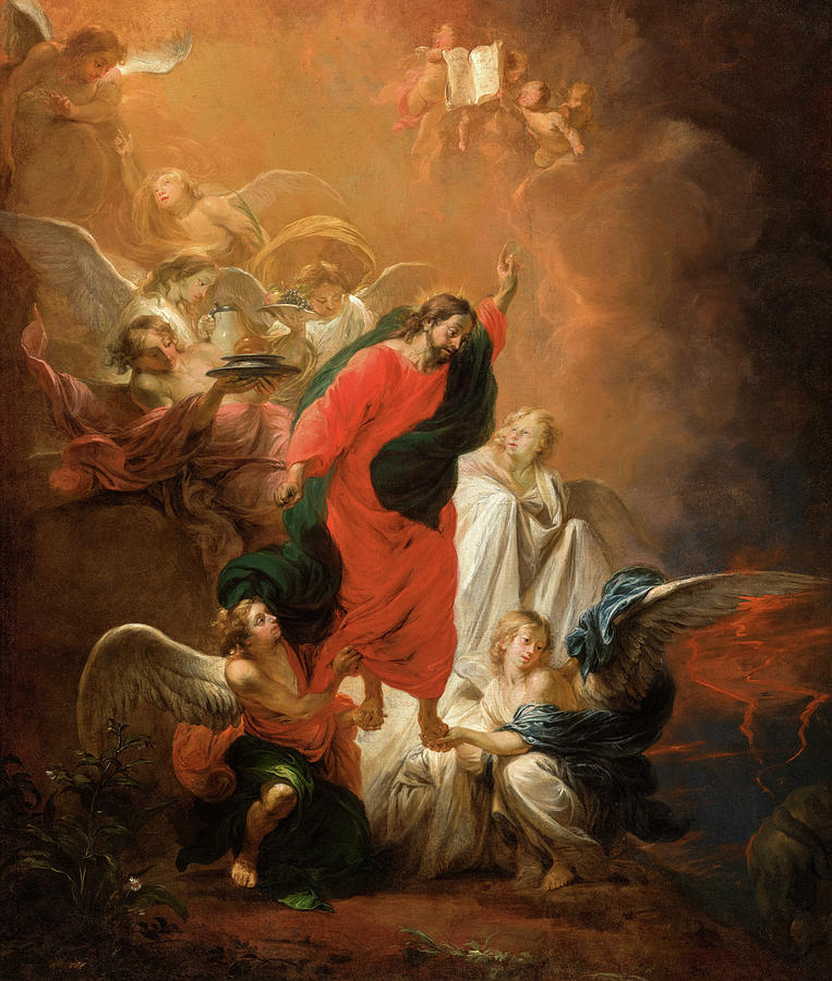 Christ Ministered and Borne by Angels Painting by Michael Willmann - Pixels