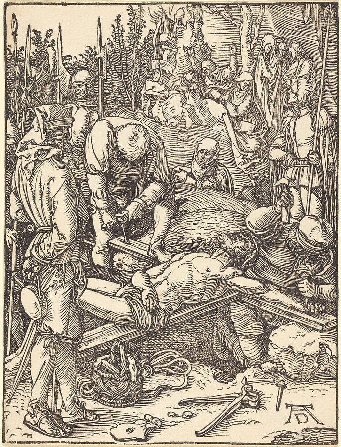 Christ Nailed to the Cross Drawing by Albrecht Durer - Pixels