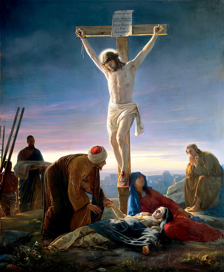 Christ on a Cross Painting by Carl Bloch