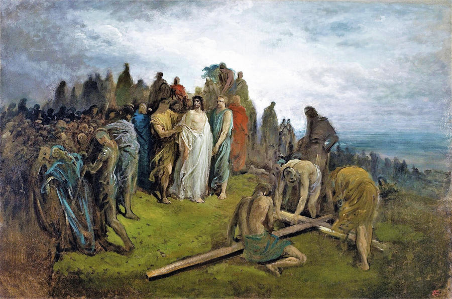 Christ On Golgotha Hill Digital Remastered Edition Painting By Gustave Dore Fine Art America