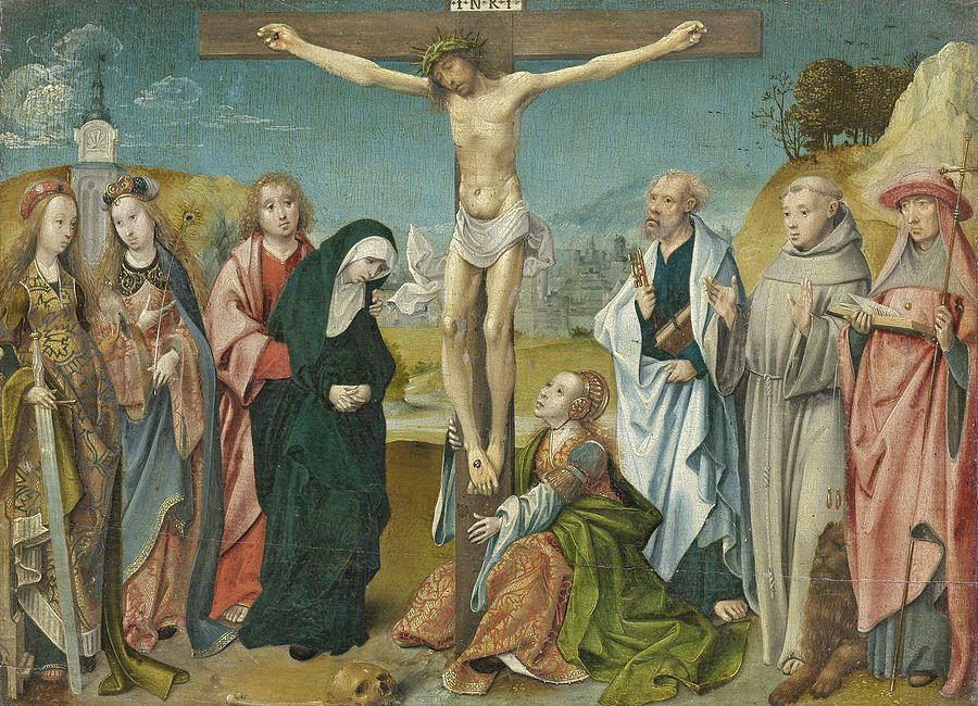 Christ on the cross Painting by Cornelis Engebrechtsz