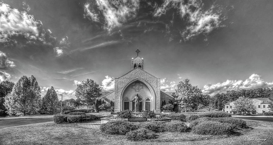 Christ Our King and Savior Catholic Church  B W Lake Oconee Greene County Art Photograph by Reid Callaway