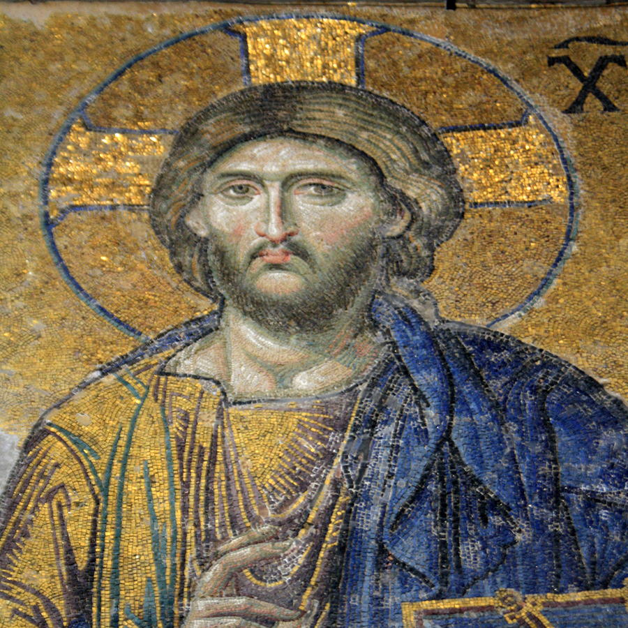 Christ Pantocrator Mosiac Upper Gallery Hagia Sophia Painting by Taiche ...