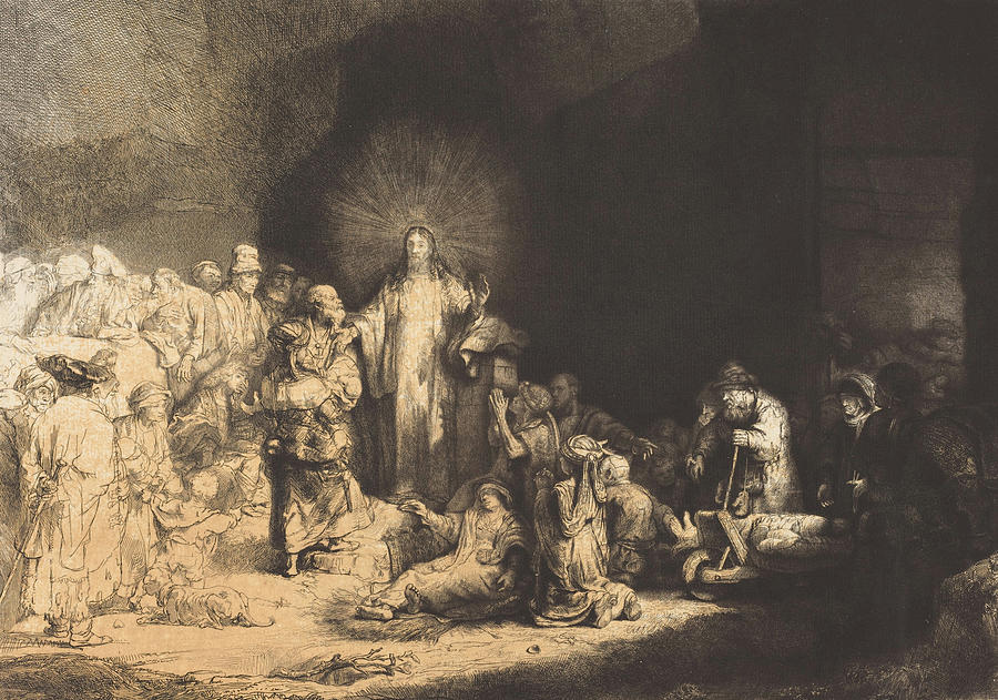 Christ Preaching Drawing by Leopold Flameng - Fine Art America