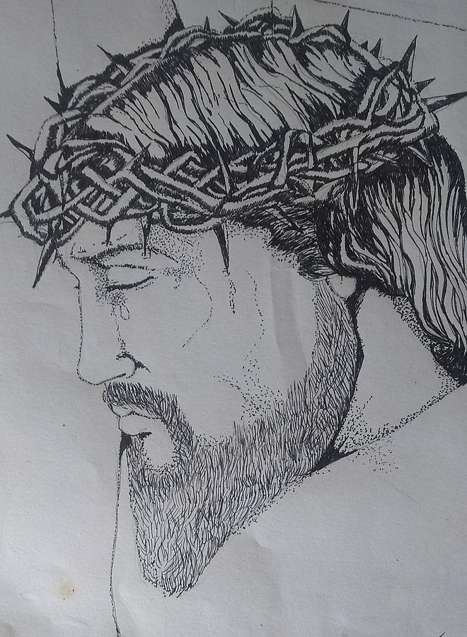 Christ Drawing by Rachel Hefner | Fine Art America