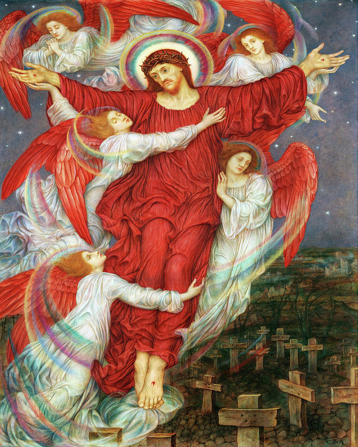 Christ Risen Angels Crosses Digital Art by Rosa'le's Digital Art - Fine ...