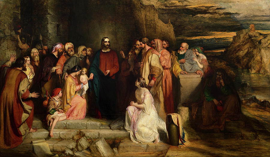 Inspirational Painting - Christ Teacheth Humility by Robert Scott Lauder