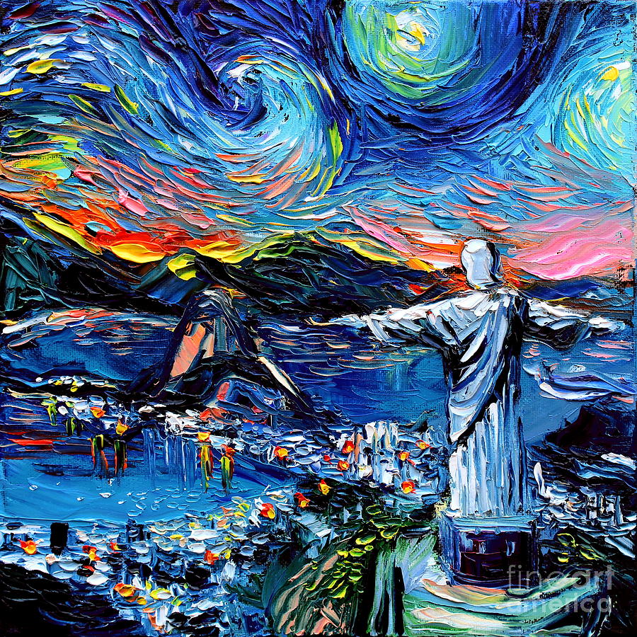 Christ the Redeemer Painting by Aja Trier Christ the Redeemer Painting by Aja Trier