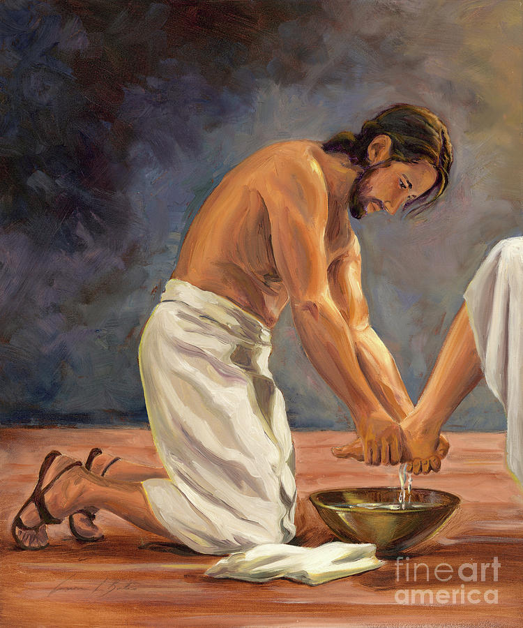 Jesus Christ Painting - Christ The Servant by Laura Bates