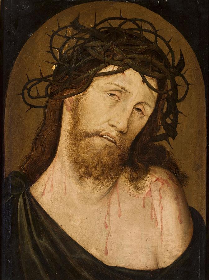 Christ Wearing The Crown Of Thorns Painting By Anonymous Pixels