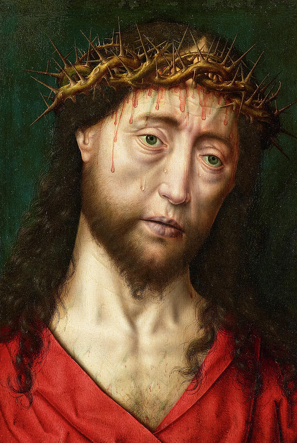 Christ with the Crown of Thorns, 1495 Painting by Aelbrecht Bouts ...